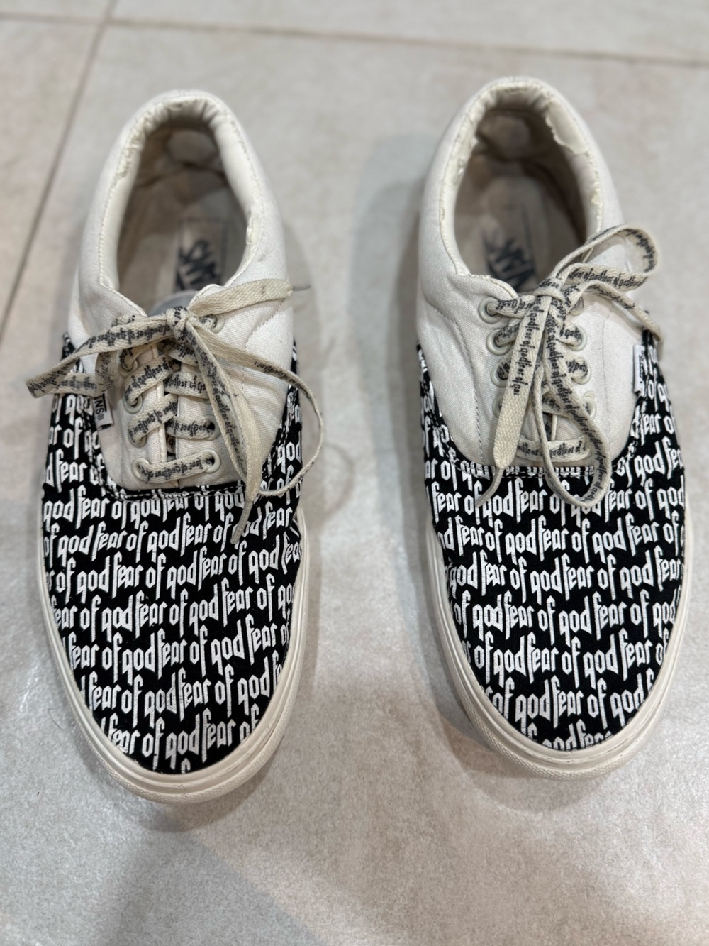 VANS Era 95 DX x Fear Of God Collection 2 Marshmallow Black/White Print